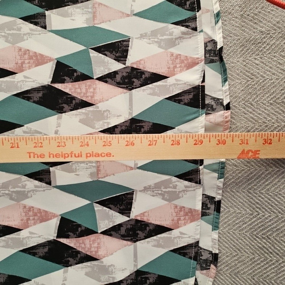 Tyche Halter Dress Women's Size Small Boho Mini Sleeveless Green Blue Harlequin - Picture 12 of 13